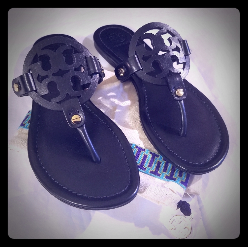 Tory Burch Miller Leather Thong Sandals - NWOB